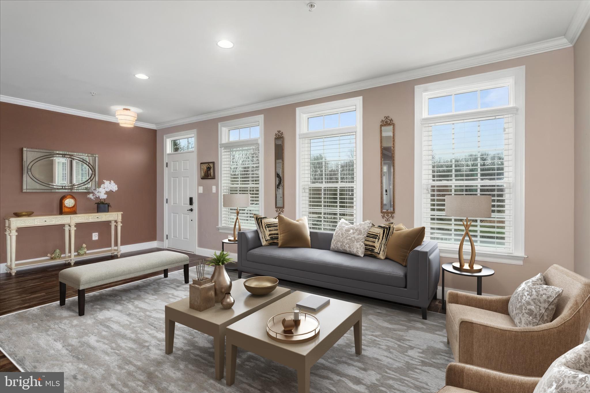 3937 Cephas Child Road Doylestown, PA 18902 - Photo 4 of 47 Living Room w/ Triple Windows (Virtually Staged)