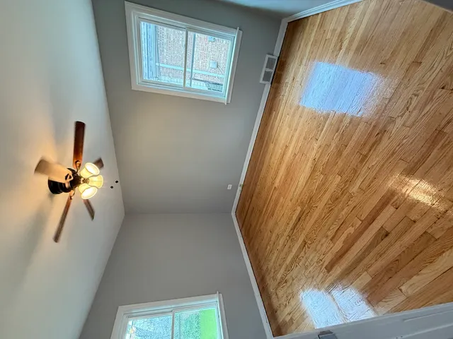 a view of hallway with a window