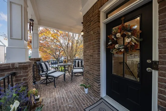 a outdoor living space with patio furniture