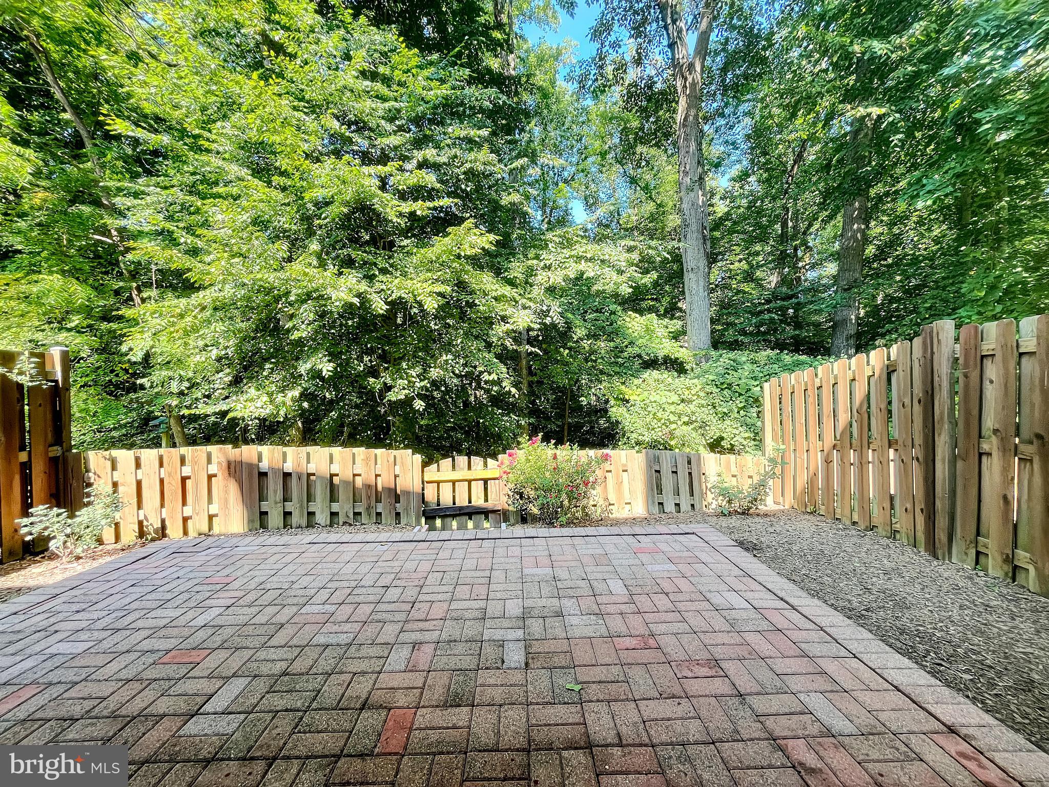 8802 Cameo Square Springfield, VA 22152 - Photo 39 of 50 Brick Patio Backing to Parkland & Views of Trees