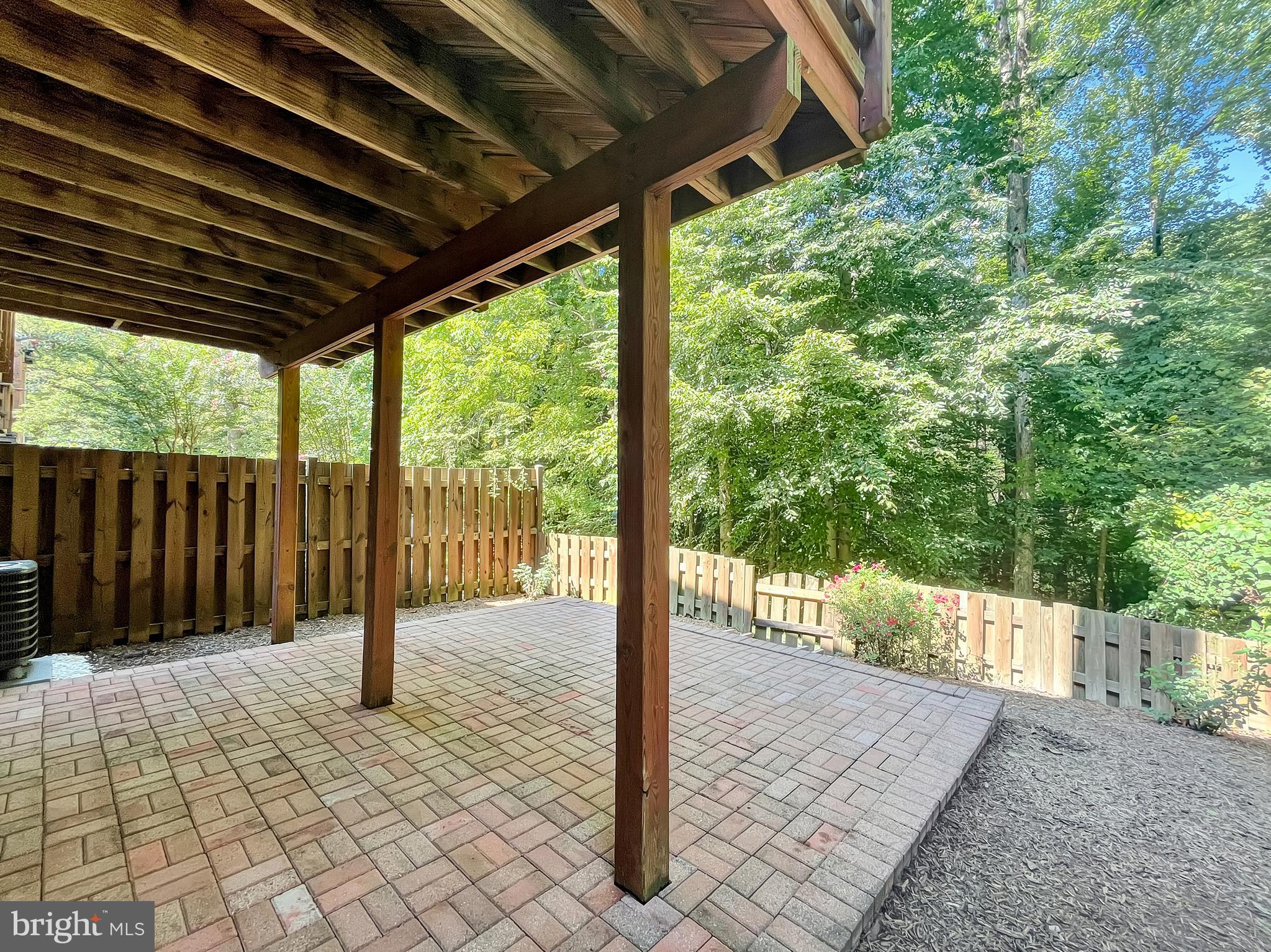 8802 Cameo Square Springfield, VA 22152 - Photo 40 of 50 Brick Patio Backing to Parkland & Views of Trees