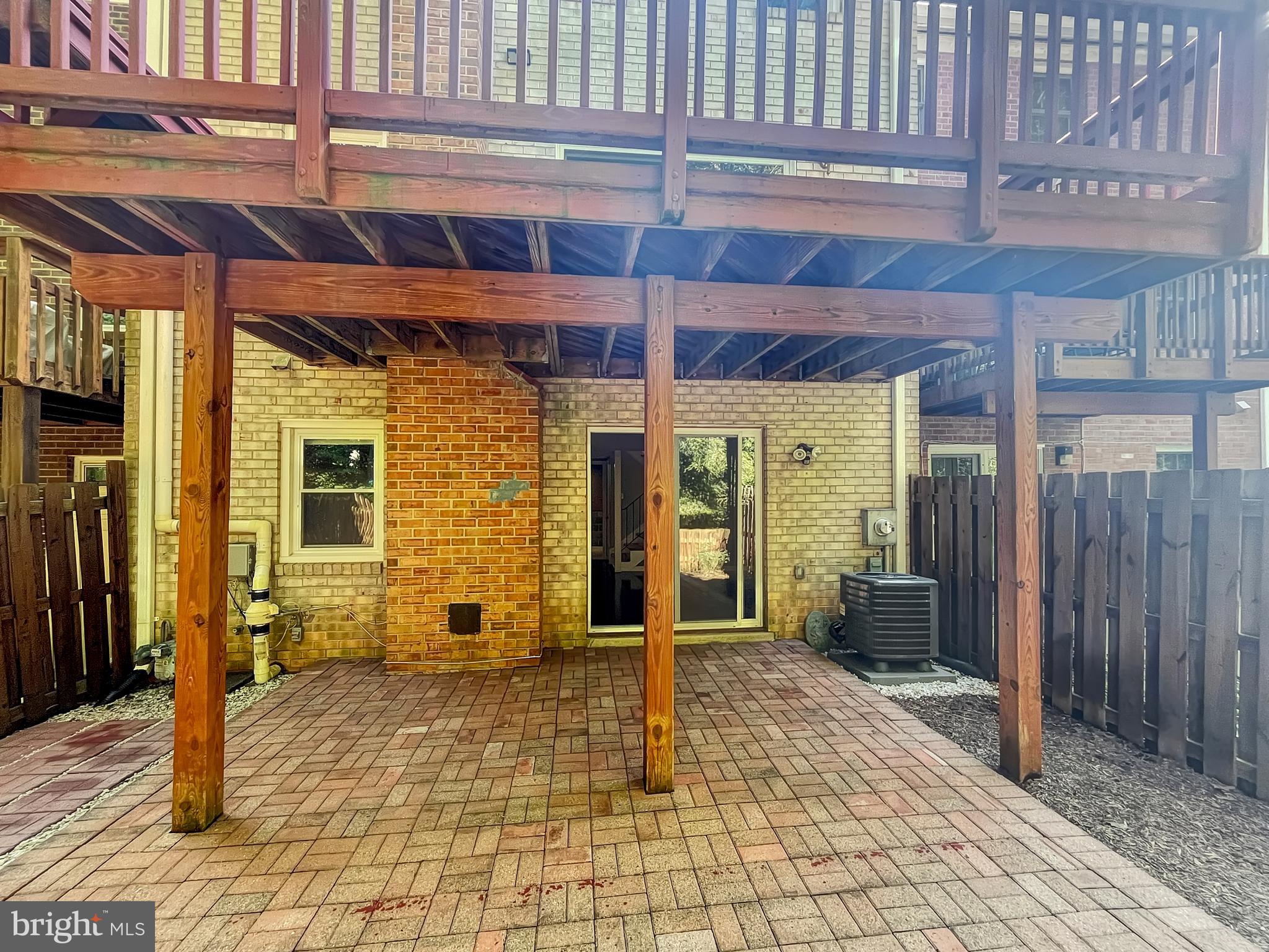 8802 Cameo Square Springfield, VA 22152 - Photo 42 of 50 Brick Patio Backing to Parkland & Views of Trees