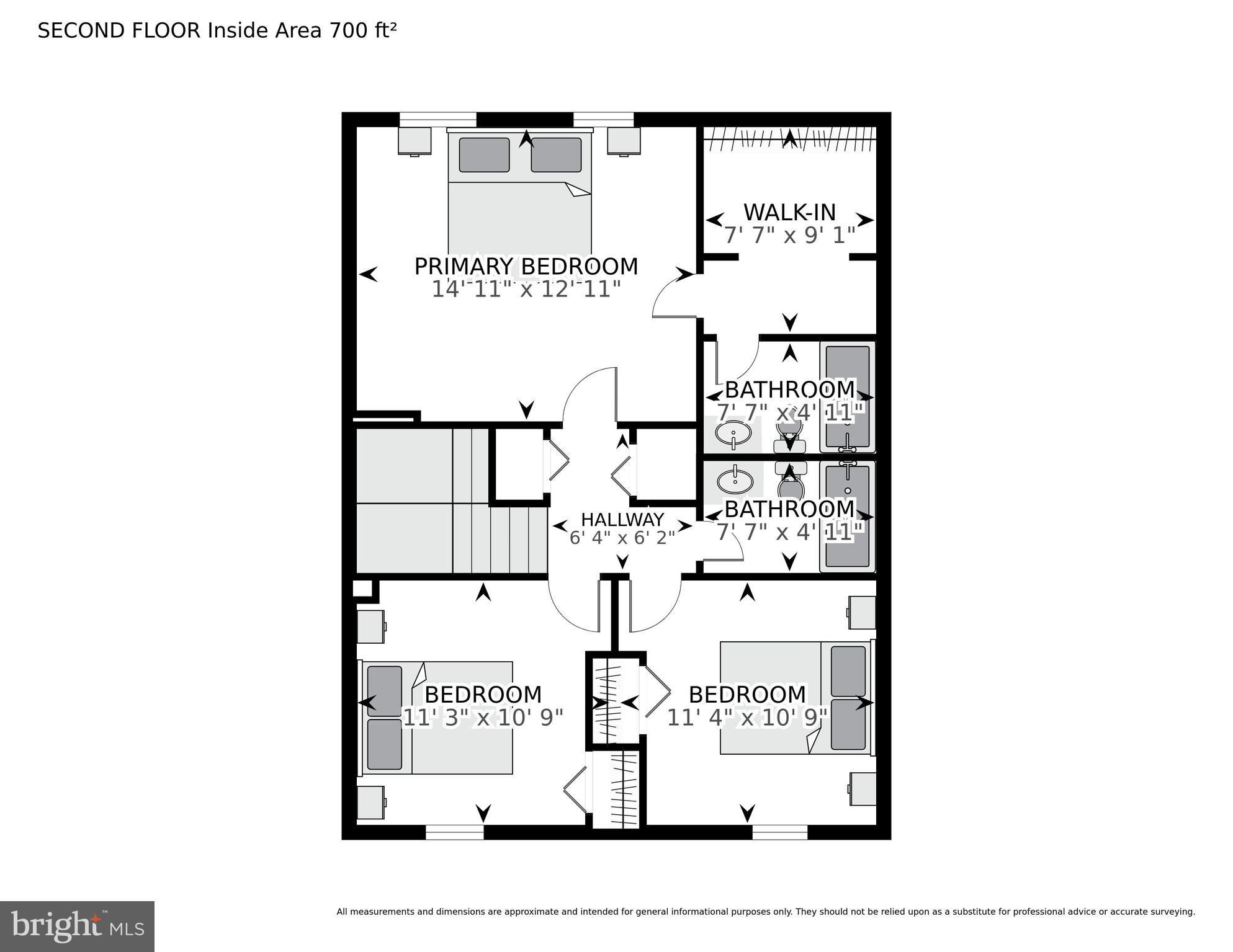 8802 Cameo Square Springfield, VA 22152 - Photo 49 of 50 Upper Level Floor Plans