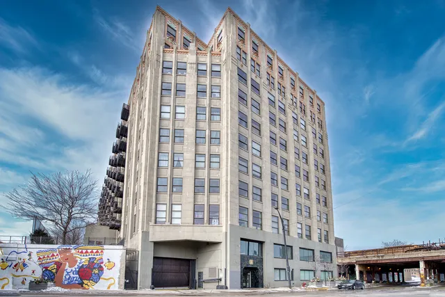 a front view of a building