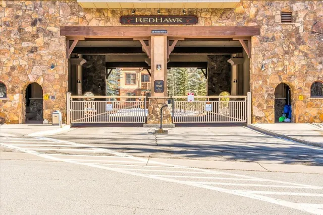 a front view of a building