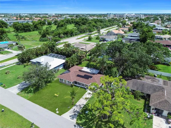 an aerial view of multiple house