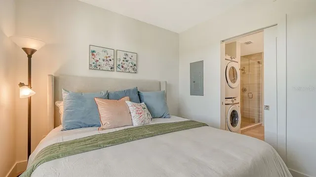a view of a balcony with chairs