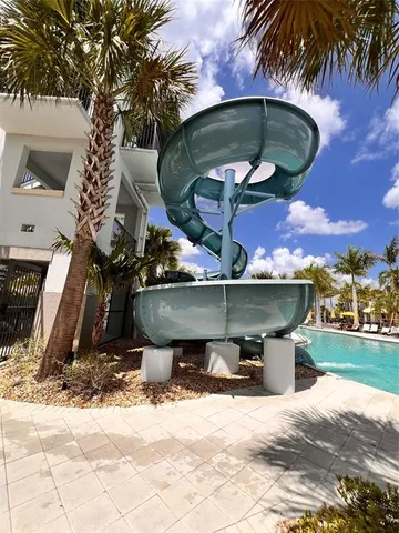 a view of a yard and patio