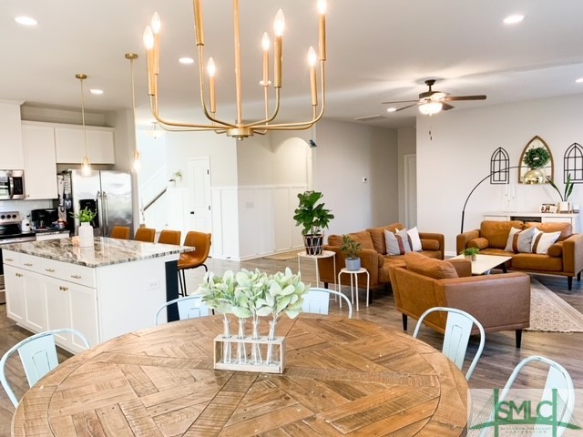 124 Whitehaven Road Savannah, GA 31407 - Photo 7 of 29 Kitchen, living room and breakfast nook view