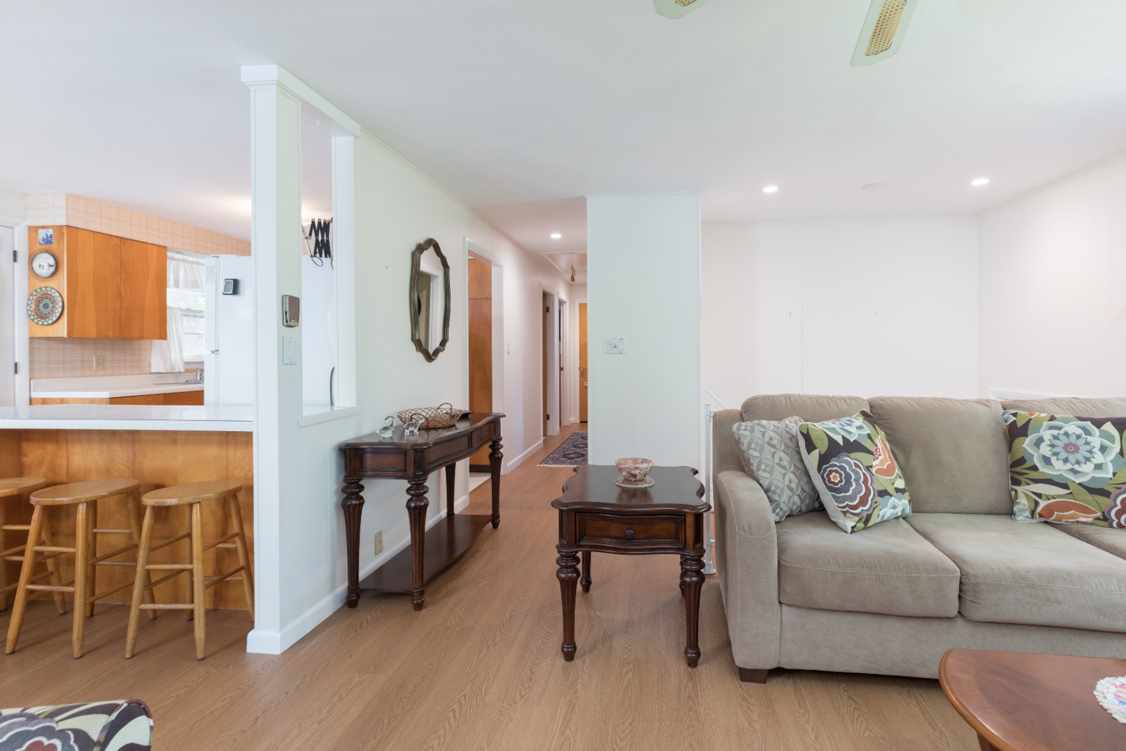 35 East Side Road Oak Bluffs, MA 02557 - Photo 9 of 41 View of living room looking towards bedroom wing