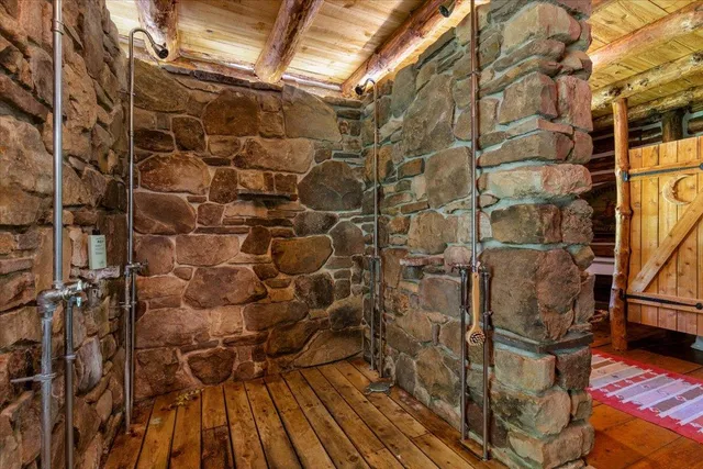 a view of entryway with wooden floor