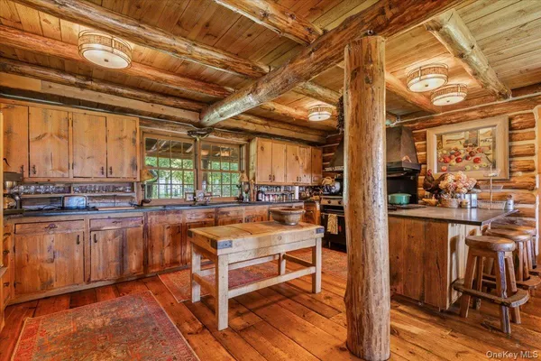 a outdoor space with seating area