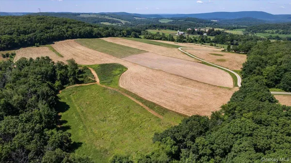an aerial view of a house with a yard and lake view