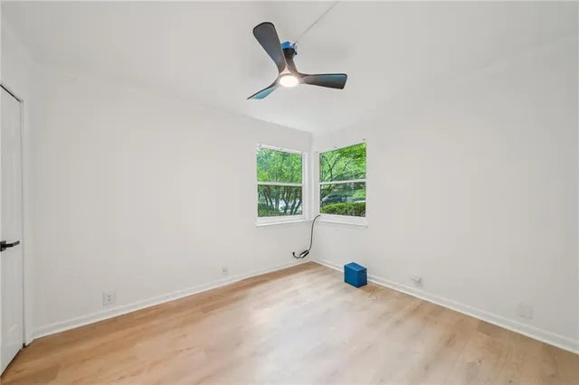 an empty room with a window