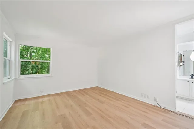 an empty room with a window