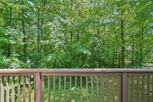 a view of a balcony with outdoor space