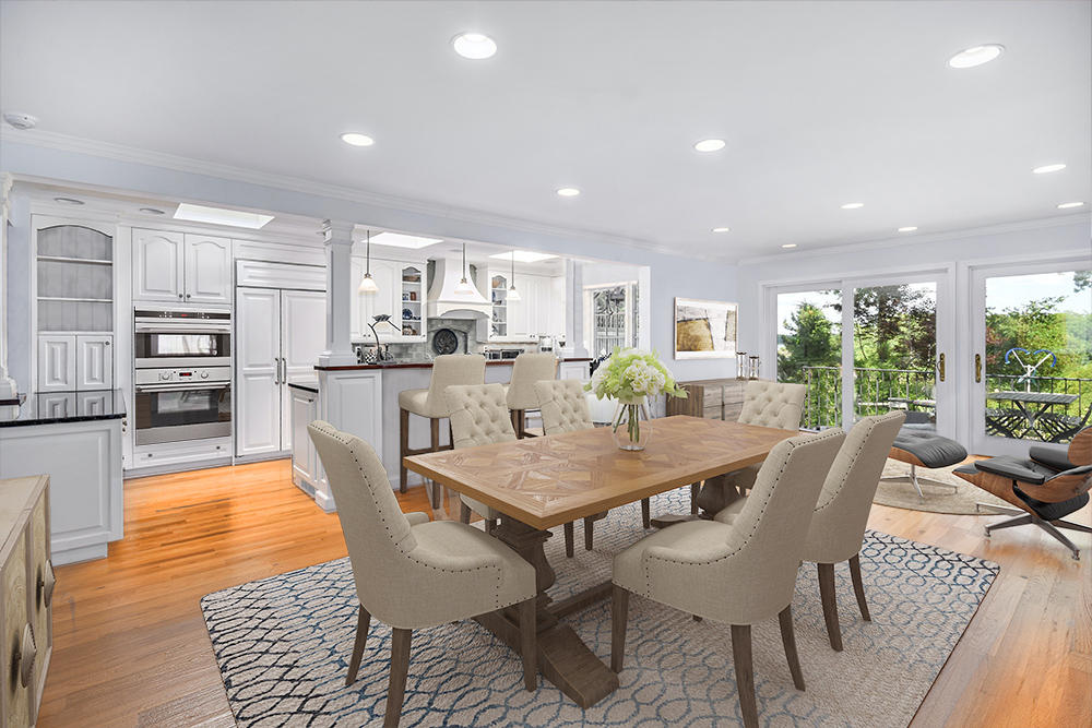 123 Long Neck Point Road Darien, CT 06820 - Photo 10 of 41 a view of a dining room with furniture