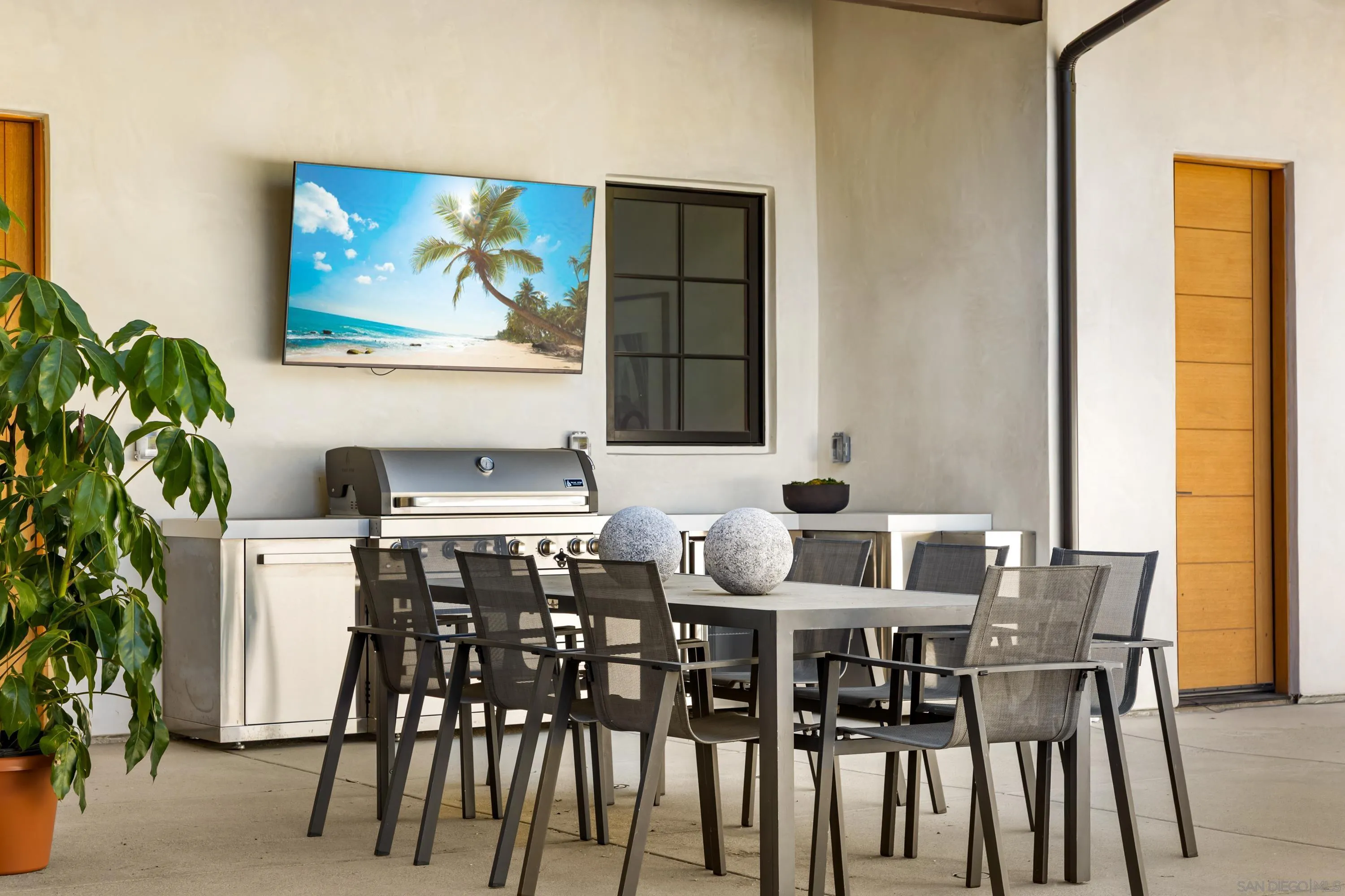 5758-60 Las Palomas Rancho Santa Fe, CA 92067 - Photo 57 of 64 a view of a dining room with furniture and window
