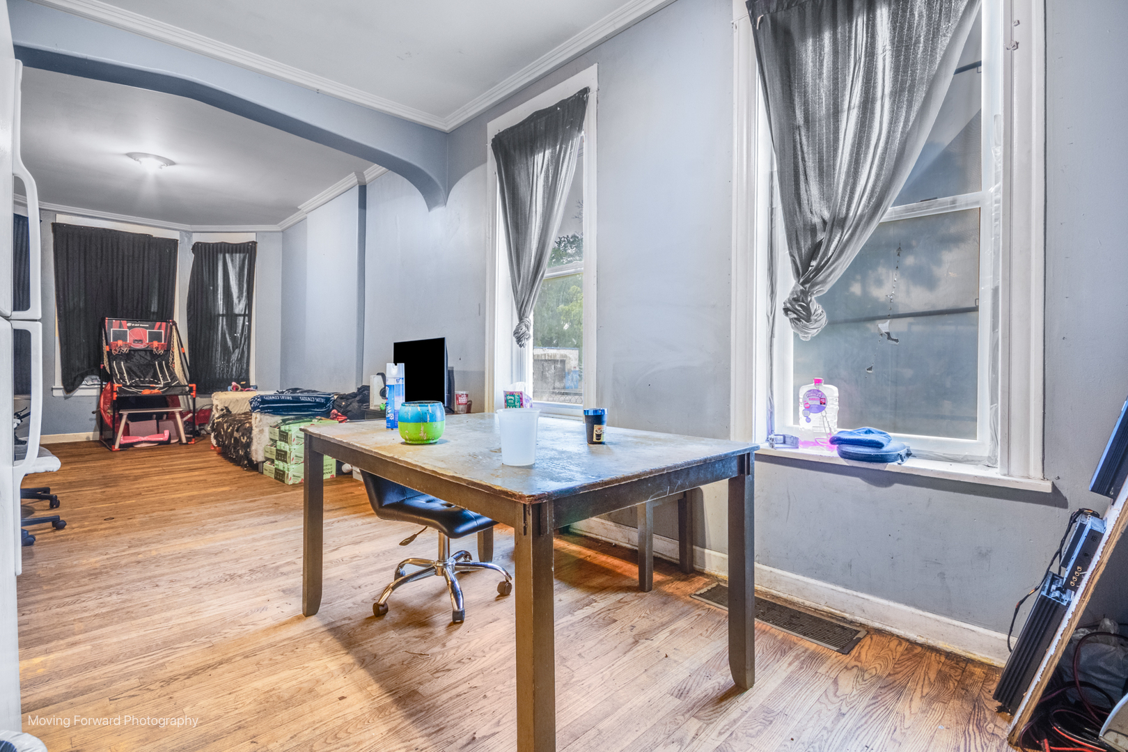 817 West 54th Street Chicago, IL 60609 - Photo 17 of 29 a room with stainless steel appliances kitchen island granite countertop furniture and a fireplace