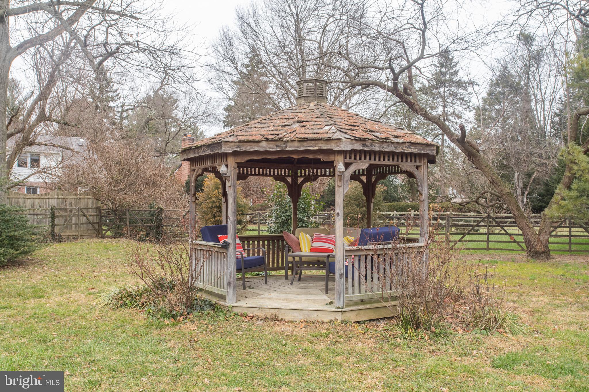 233 Barker Road Wyncote, PA 19095 - Photo 55 of 61 Gazebo offers shade and tranquility
