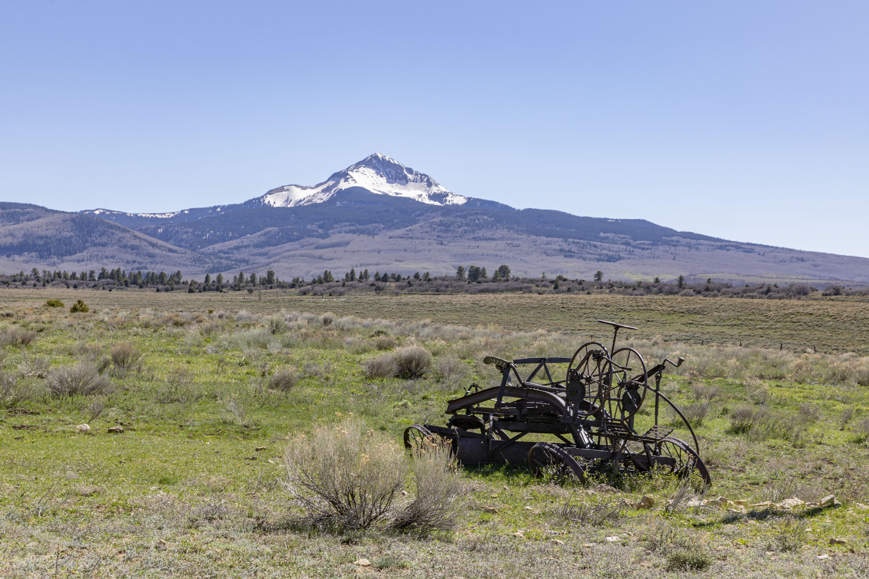 1692 County Road Placerville, CO 81430 - Photo 21 of 36 a view of a lake with a mountain in the background