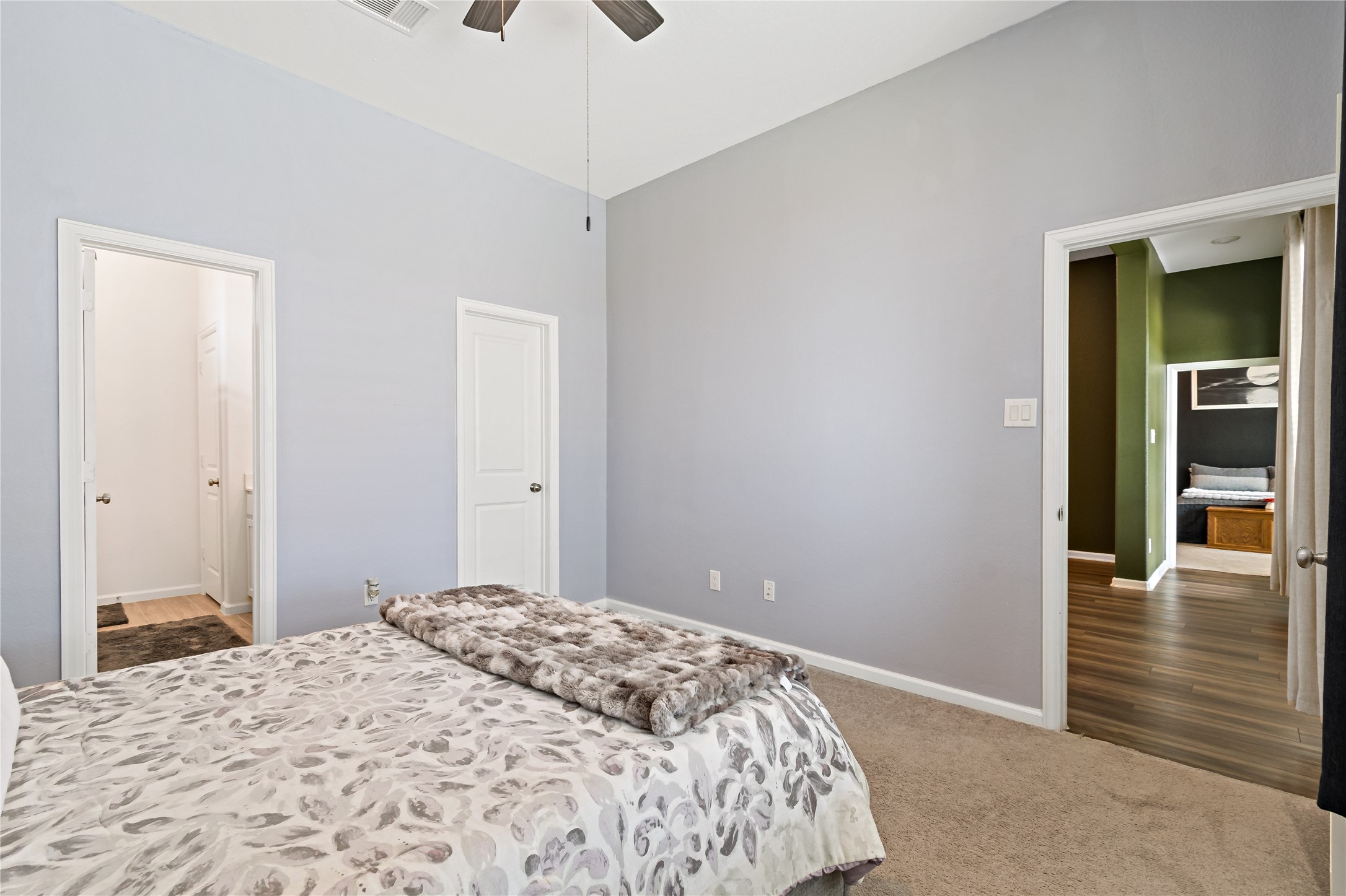 4403 Annandale Lane Rosharon, TX 77583 - Photo 31 of 48 a bedroom with a bed and a view of living room