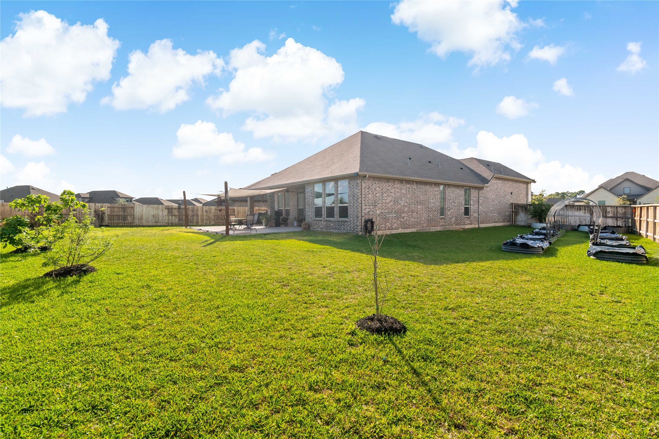 4403 Annandale Lane Rosharon, TX 77583 - Photo 40 of 48 a blue swimming pool is in a middle of a big yard