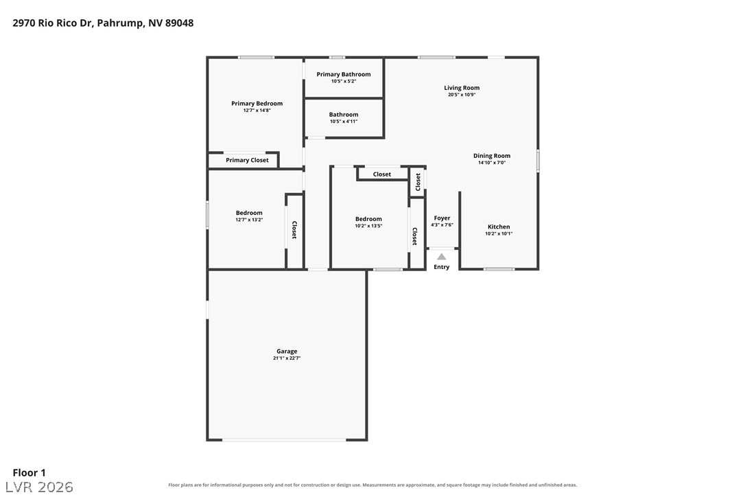 2970 Rio Rico Drive Pahrump, NV 89048 - Photo 39 of 41 An intuitive and well-designed layout maximizes space and flow throughout this single-level home.