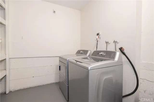 a view of a door and a window