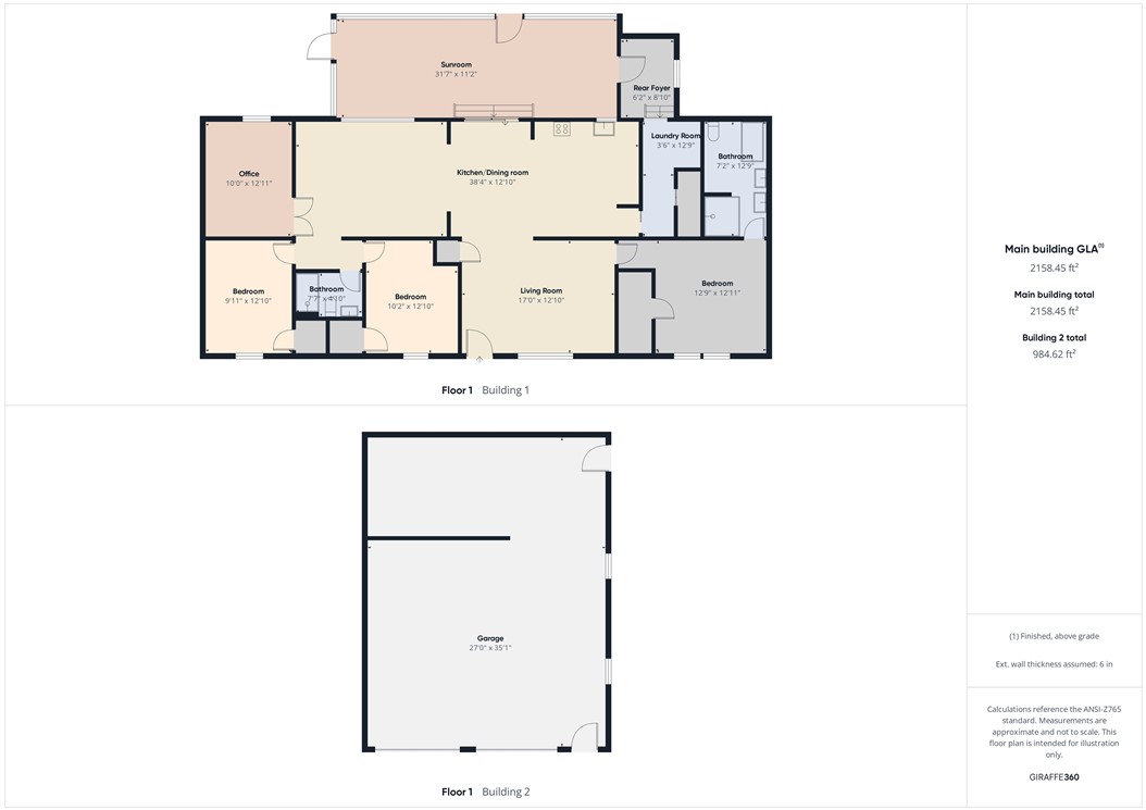 87 Collins Road Lewis Run, PA 16738 - Photo 48 of 48 Floor plan of house and garage with shop space
