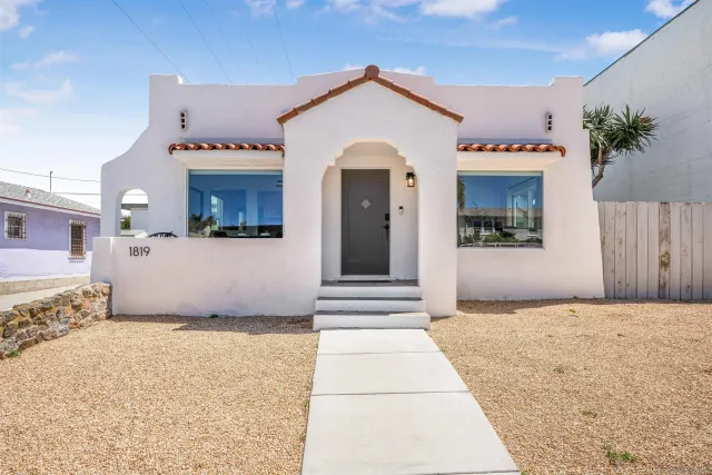 a view of a white house