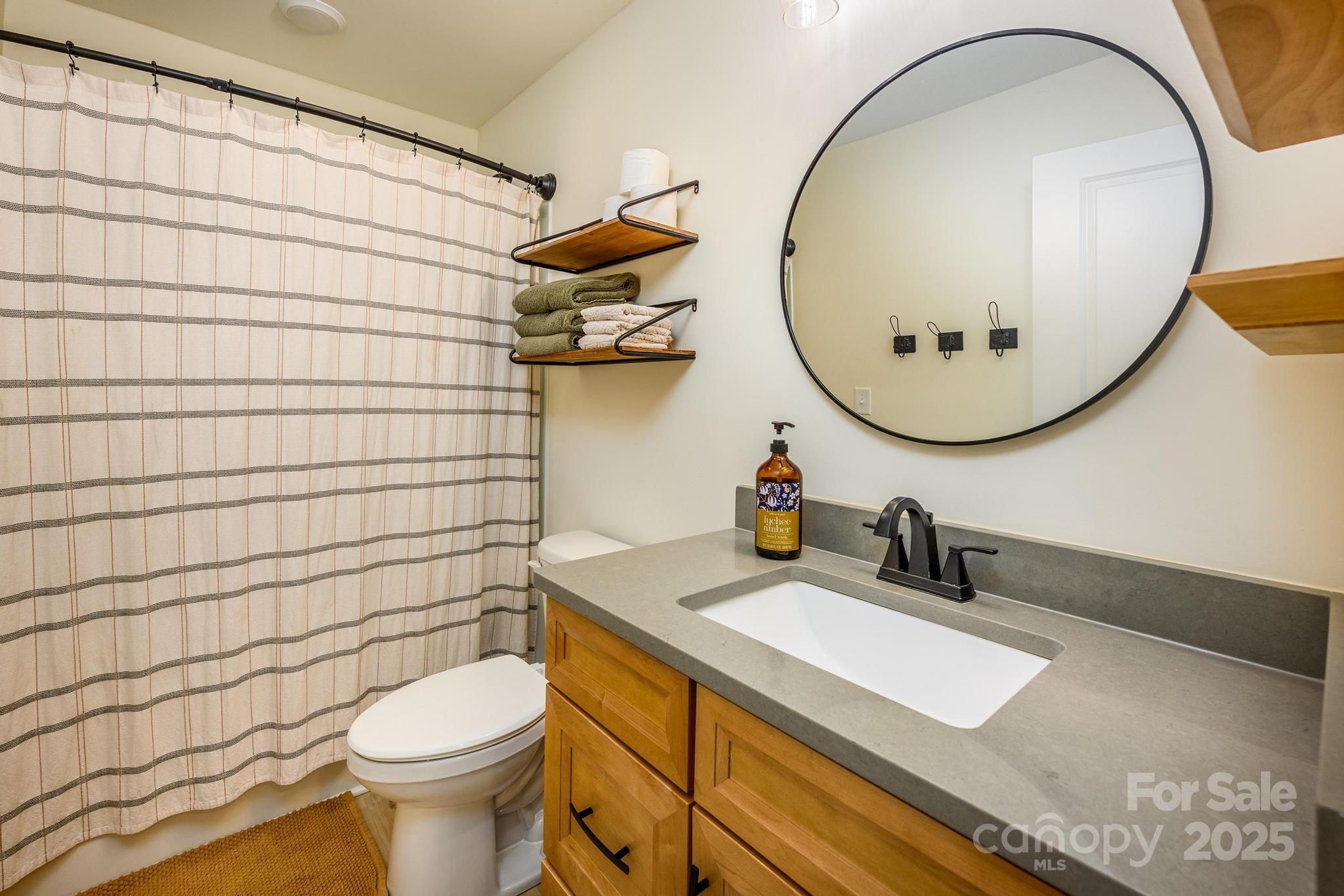 2256 Bolton Road Catawba, NC 28609 - Photo 28 of 48 a bathroom with a sink a toilet and a mirror
