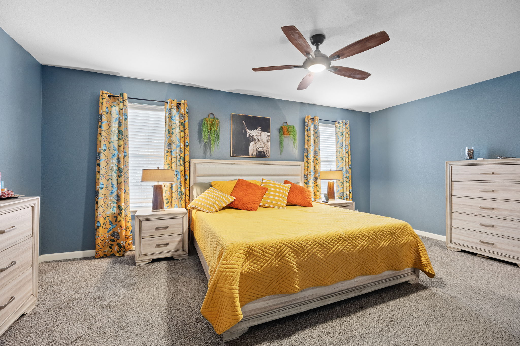 304 Old Peak Road Georgetown, TX 78626 - Photo 15 of 40 Bedroom featuring light carpet and a ceiling fan