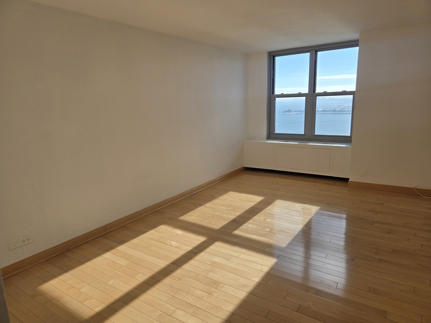 400 East Randolph Street, Unit 3905 Chicago, IL 60601 - Photo 54 of 55 a view of an empty room with wooden floor and a window