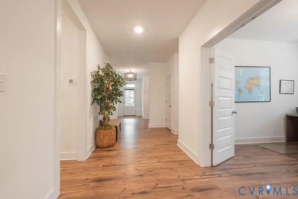 a view interior of a house with wooden floor