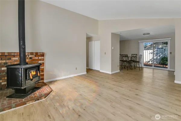 a view of livingroom with furniture and wooden floor