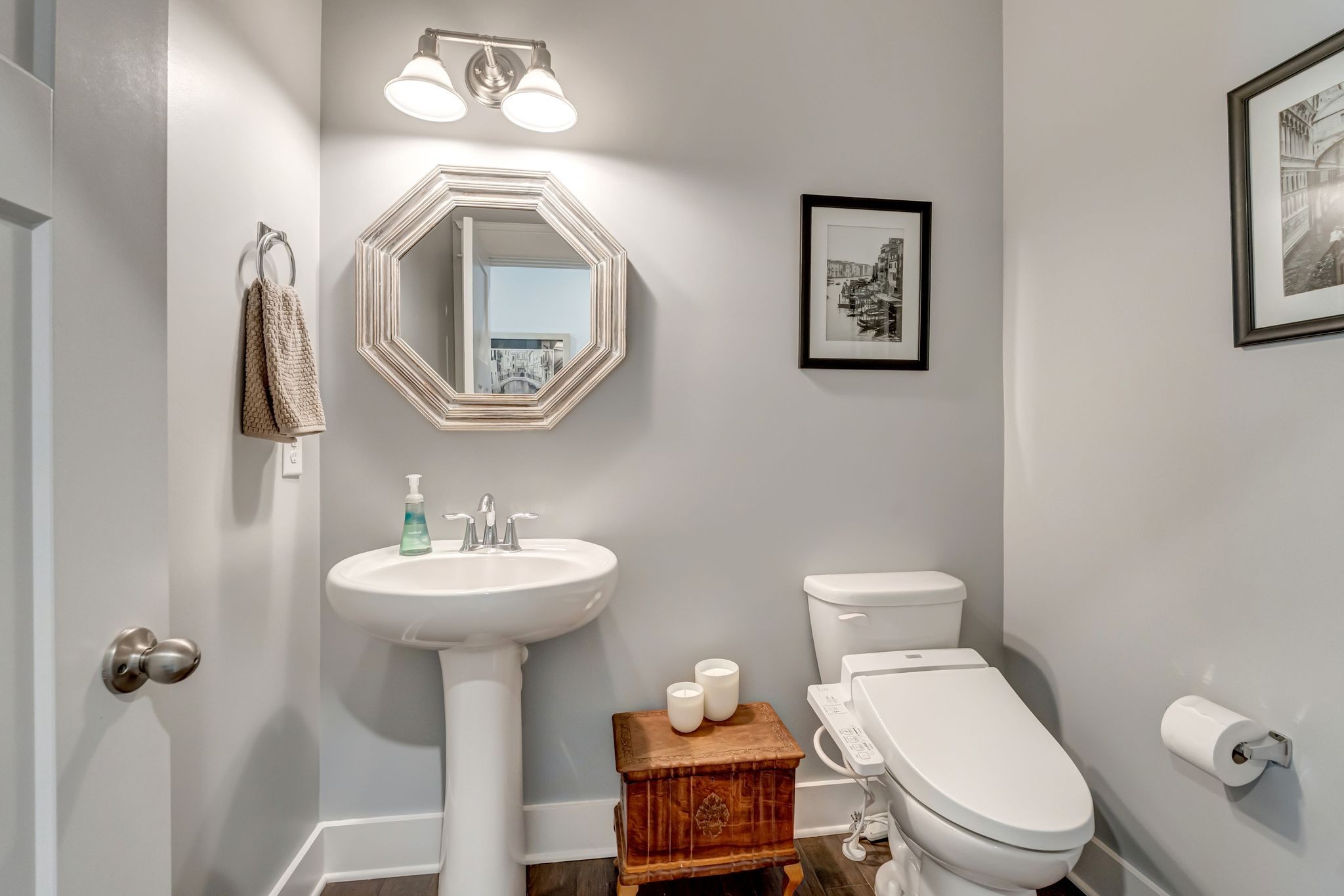607 Beamon Drive Franklin, TN 37064 - Photo 18 of 45 a bathroom with a toilet a sink and mirror