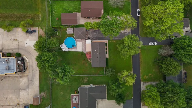 an aerial view of multiple house