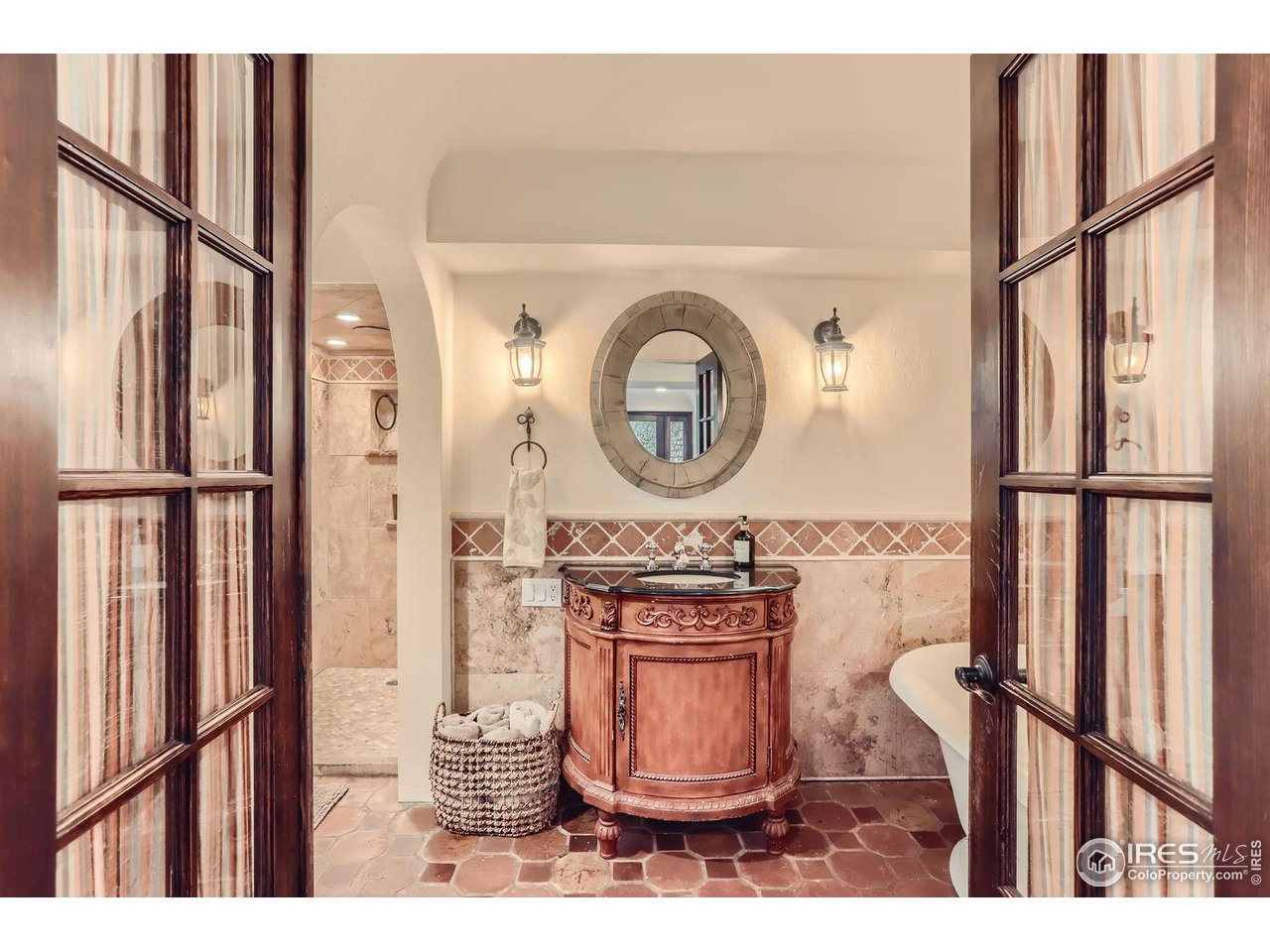 707 14th Street Boulder, CO 80302 - Photo 38 of 40 Spa like lower level bathroom with grand, step in shower and an even grander soaking tub