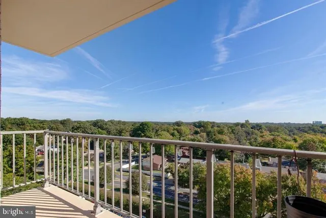 a view of city from balcony