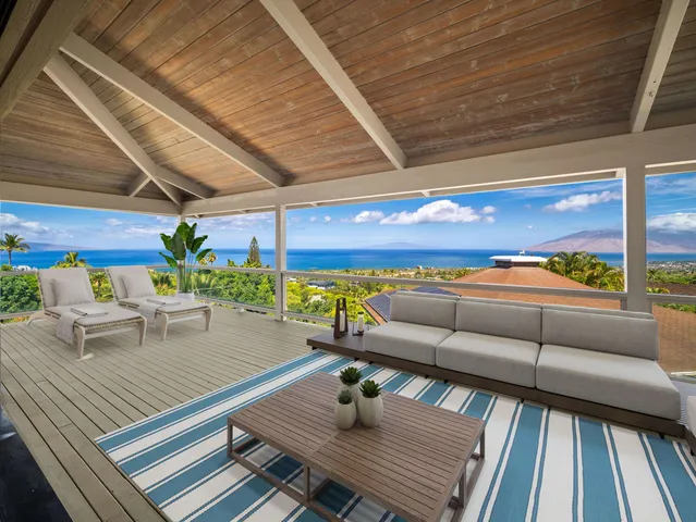 a view of outdoor seating in patio