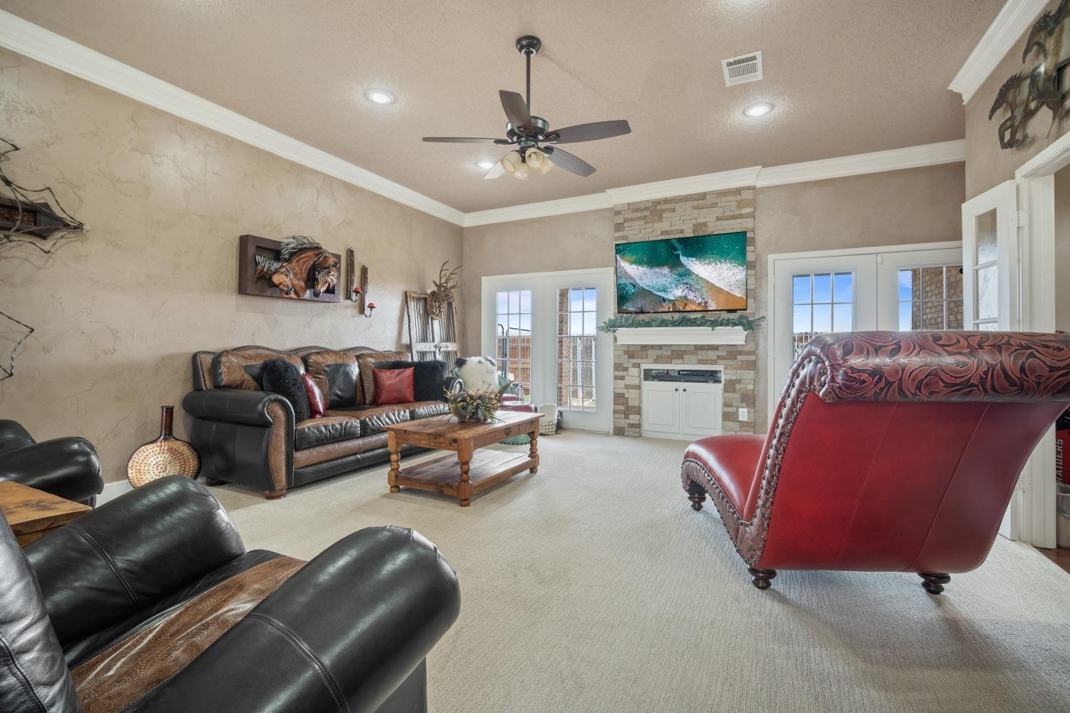 6487 East Fm 41 Ropesville, TX 79358 - Photo 6 of 33 a living room with furniture and a flat screen tv