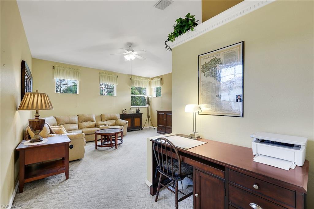 10751 Halfmoon Shoal Road, Unit 201 Estero, FL 34135 - Photo 12 of 47 Den or 3rd bedroom with high ceilings, and large walk in closet
