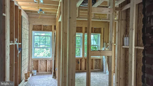 a view of a bathroom with a glass door
