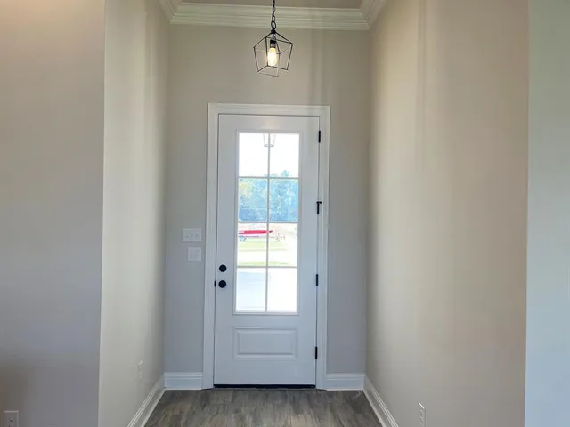 an empty room with window