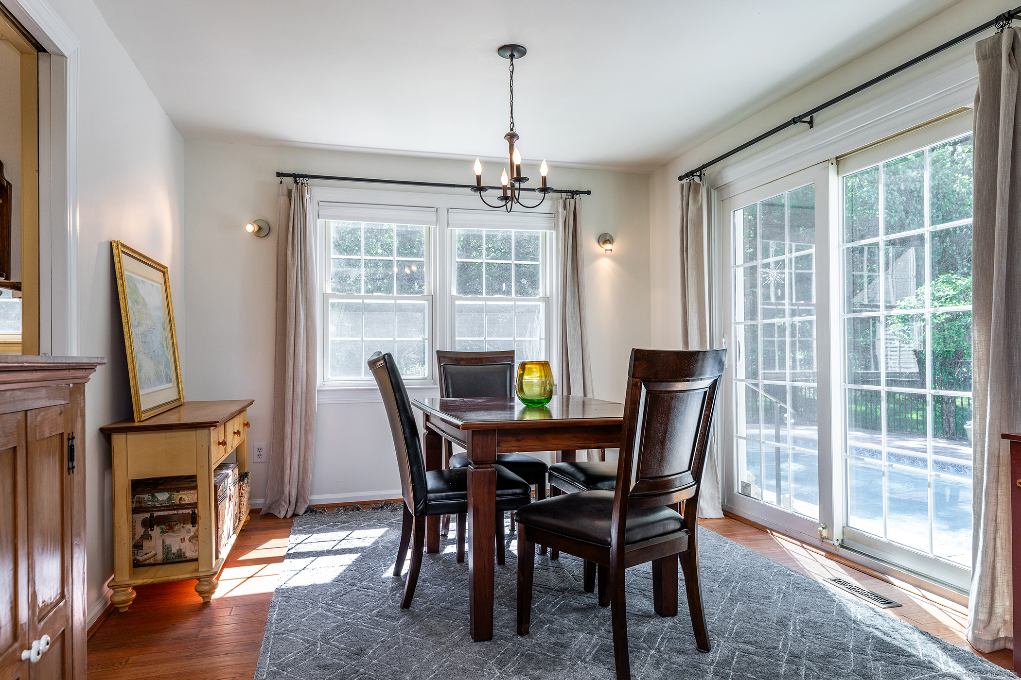 286 South Street Roxbury, CT 06783 - Photo 11 of 36 a view of a dining room with furniture window and wooden floor