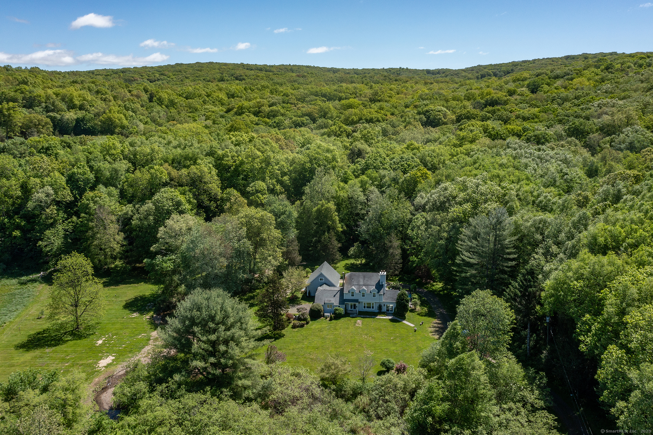 286 South Street Roxbury, CT 06783 - Photo 20 of 36 an aerial view of residential houses with outdoor space and trees