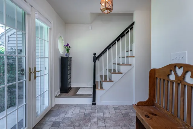 a view of an entryway with staircase