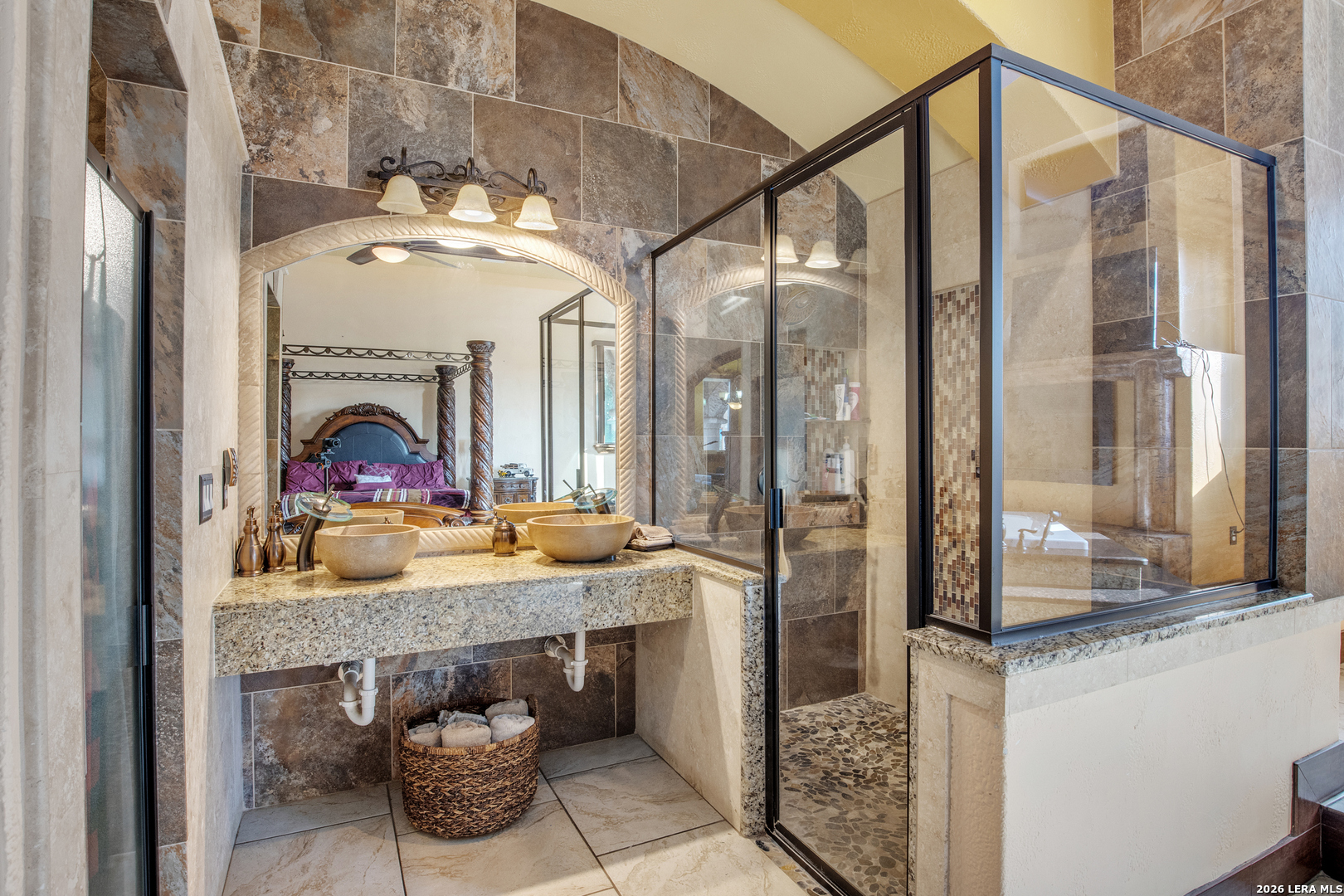 13196 Kelly Road Atascosa, TX 78002 - Photo 11 of 25 a bathroom with a sink and a mirror