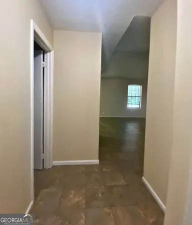 a view of hallway with front door